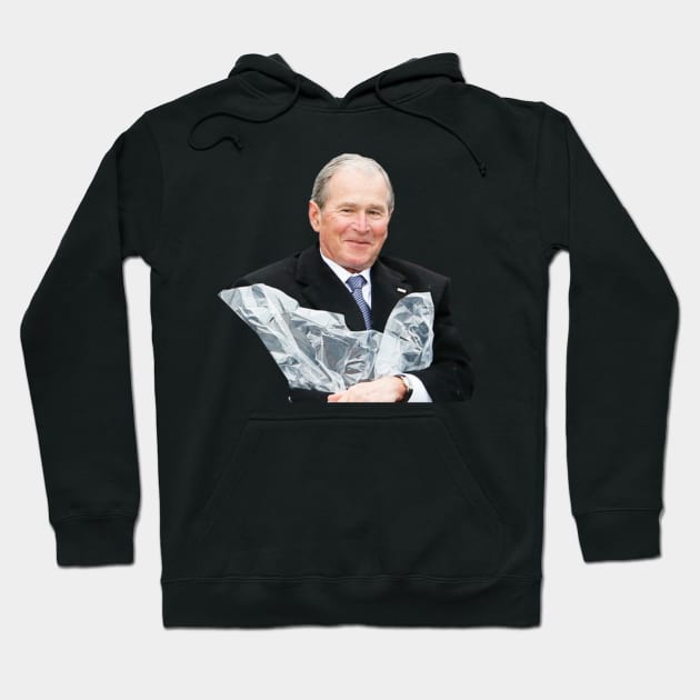 George W Bush Poncho Joy Hoodie by tziggles